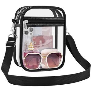Clear Bag Stadium Approved Clear Purse for Women Transparent Crossbody Bag